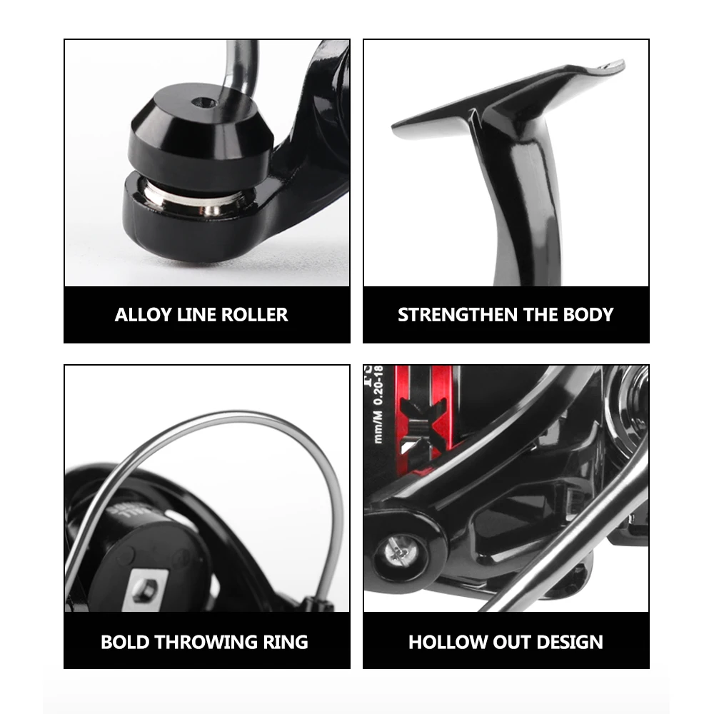 SIECHI-carrete de pesca serie FS 2000-7000, 10kg, arrastre máximo 5,2: 1, carrete de Metal de alta velocidad, rueda giratoria para carpa de agua dulce/salada - imagen 4