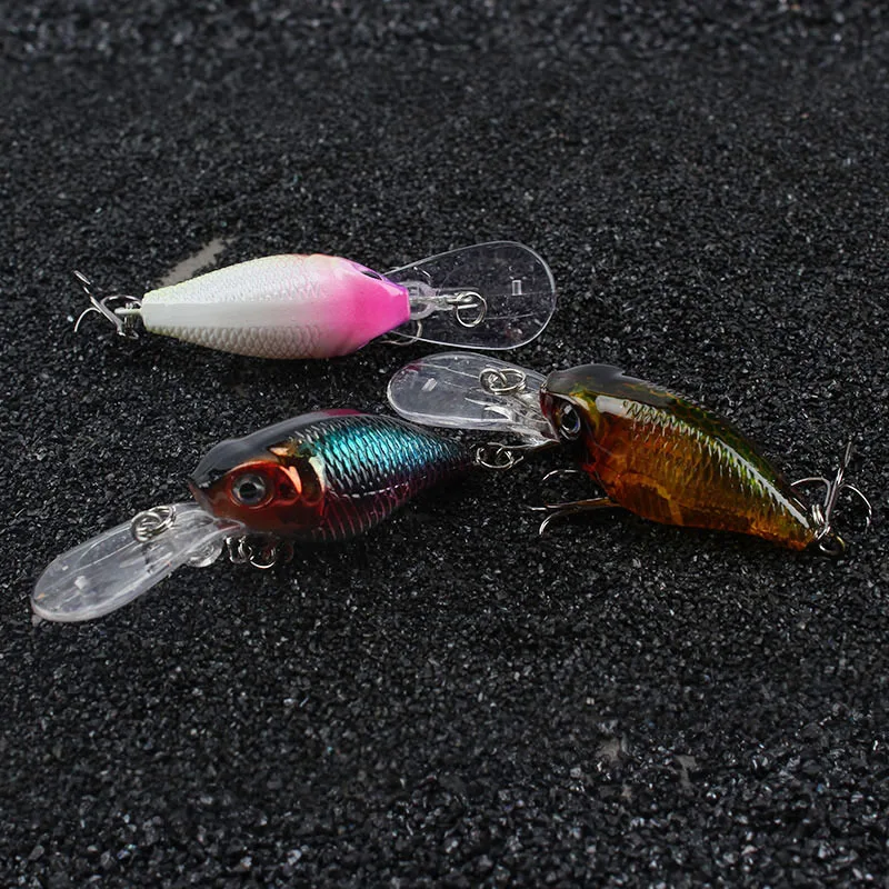 Señuelo de pesca 4,2g/6cm cebo de manivela señuelos artificiales mecedora láser pez gordo pequeño 1 pieza VENTA - imagen 3