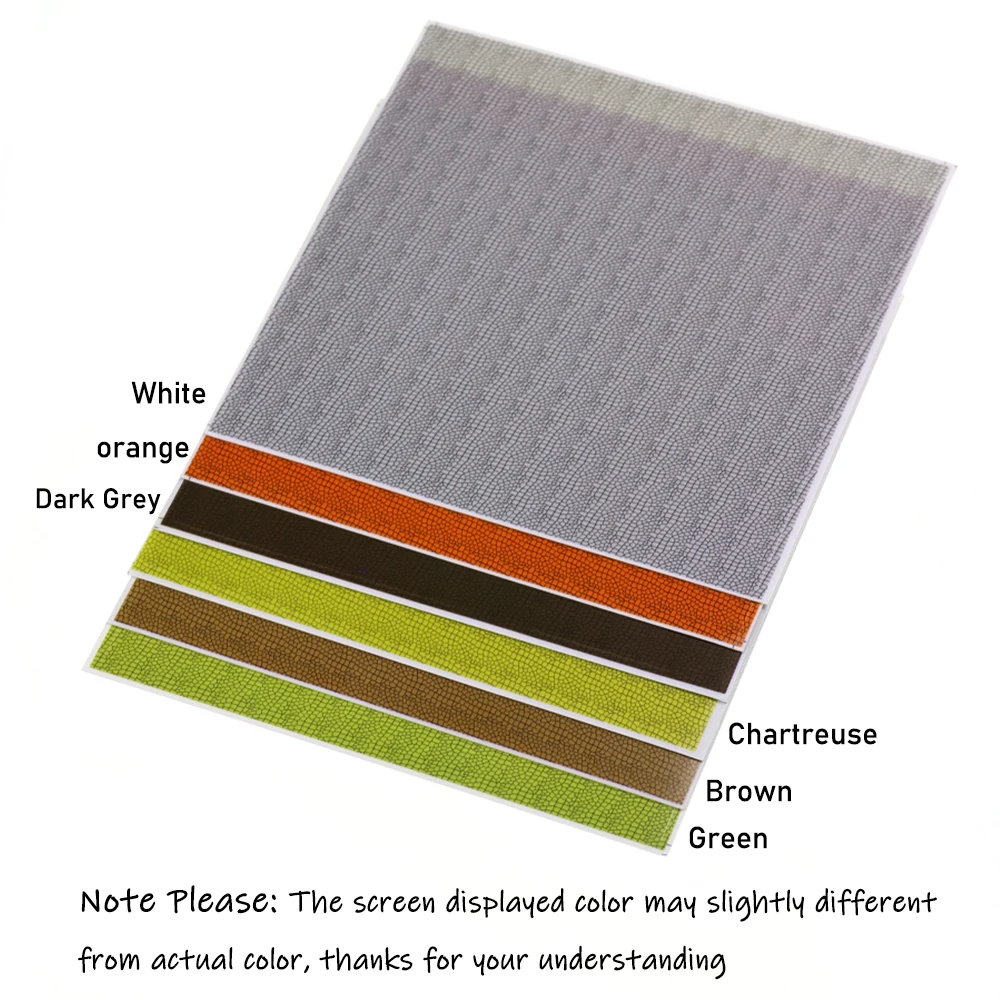 Wifreo, 2/6 hojas, atado de moscas, Material sintético, capa translúcida y delgada, envoltura corporal de ninfa, piel realista, mayfly, ala de mosca de piedra - imagen 5