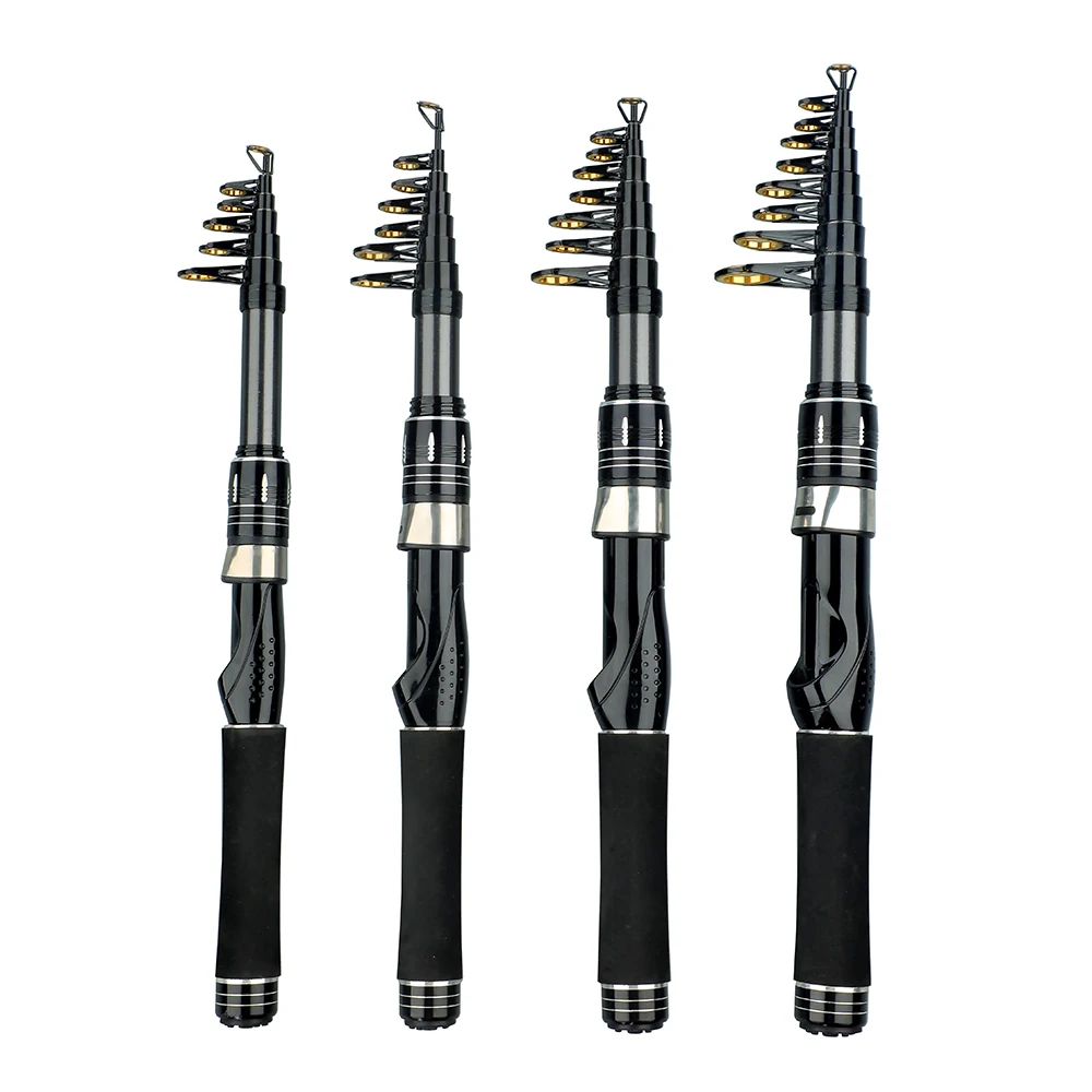 Mini caña de pescar giratoria de mar, telescópica, 1,5 M/1,8 M/2,1 M/2,4 M, caña portátil, equipo de Pesca de carpa - imagen 2
