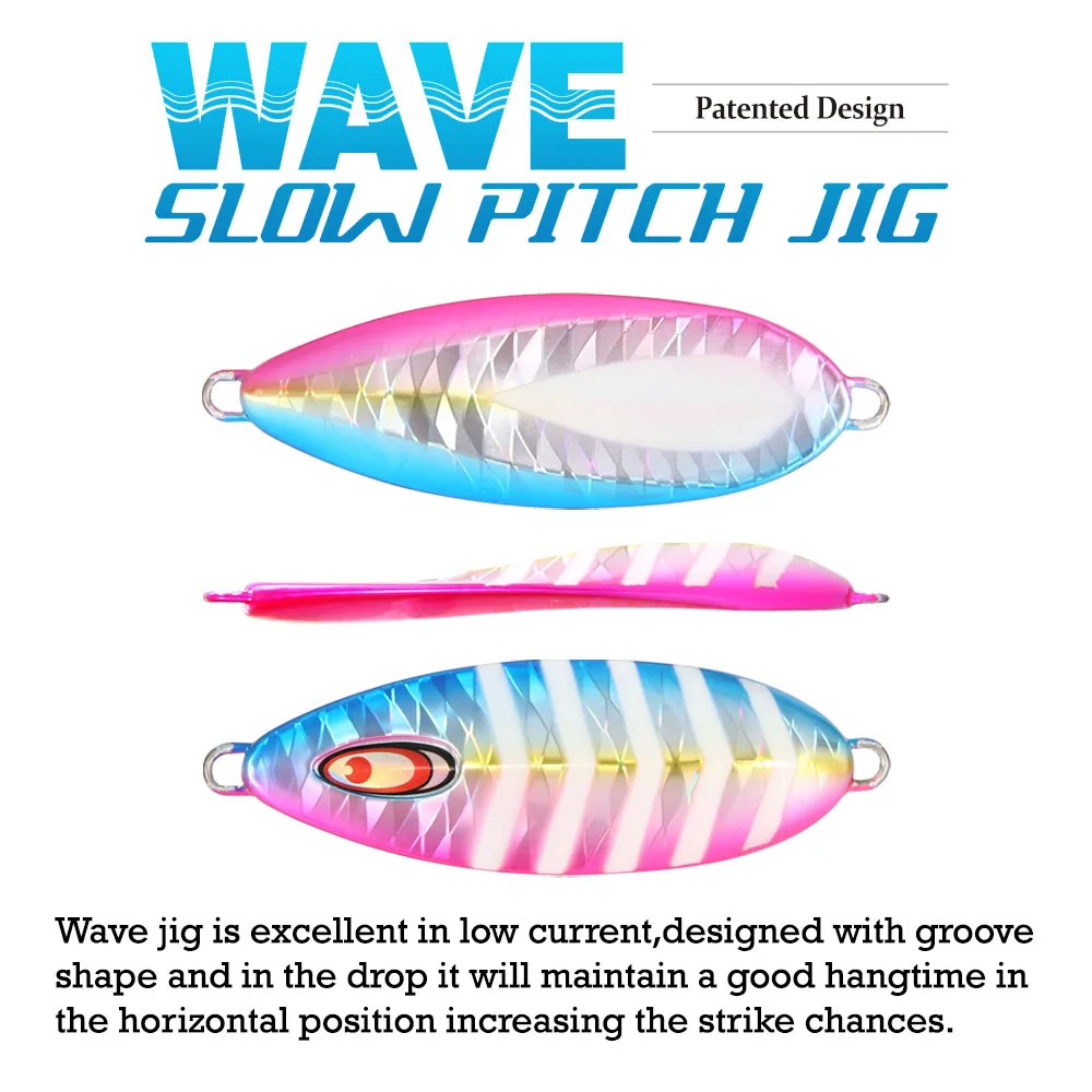 FSTK-cuchara de Jigging, plantilla de paso lento, señuelo de pesca de mar, 15 30 40 60G, plantilla fundida, aparejos de pesca artificiales para agua salada - imagen 2