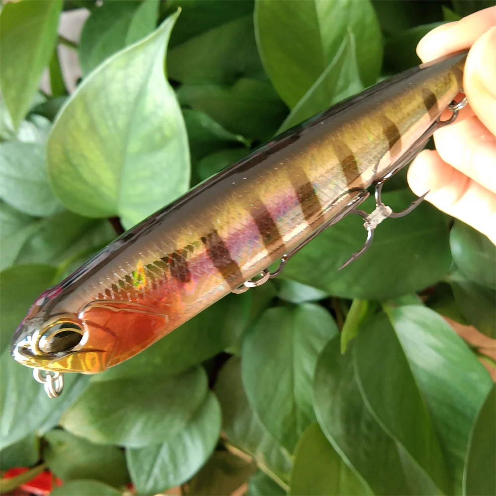 TSURINOYA-señuelo de lubina, cebo duro Artificial de cabeza de serpiente, 6 piezas, Topwater, Wobblers 110mm 20,5g DW58 85mm 10,5g - imagen 3