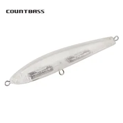 Countbass 10 Uds. Señuelos duros en blanco 70mm/2,8 "7,5g/0,27oz peso fijo lápiz que se hunde, Popper, cebo de pesca sin pintar, cebo duro