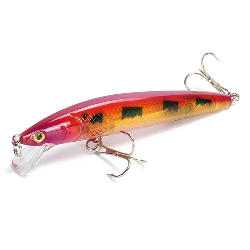 10 Uds Minnow señuelo de Pesca Isca cebo duro Artificial Trolling Wobblers en Lucio Pesca carpa Peche aparejos - imagen 5