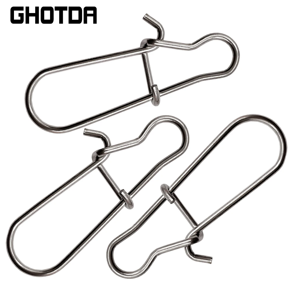 GHOTDA-caja de conectores de Pesca a presión, gancho de seguridad, accesorios de señuelo, tamaño 00 #/0 #/1 #/2 #/3 #20, cada tamaño, 1 unidad - imagen 3