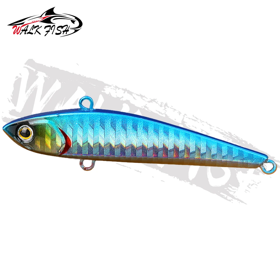 WALK Fish-Señuelos de Pesca de lubina VIB, 1 piezas, Mini ligeros de 75mm y 15g, con vibración de hundimiento, cebos duros de hielo, Wobblers para lucios - imagen 2