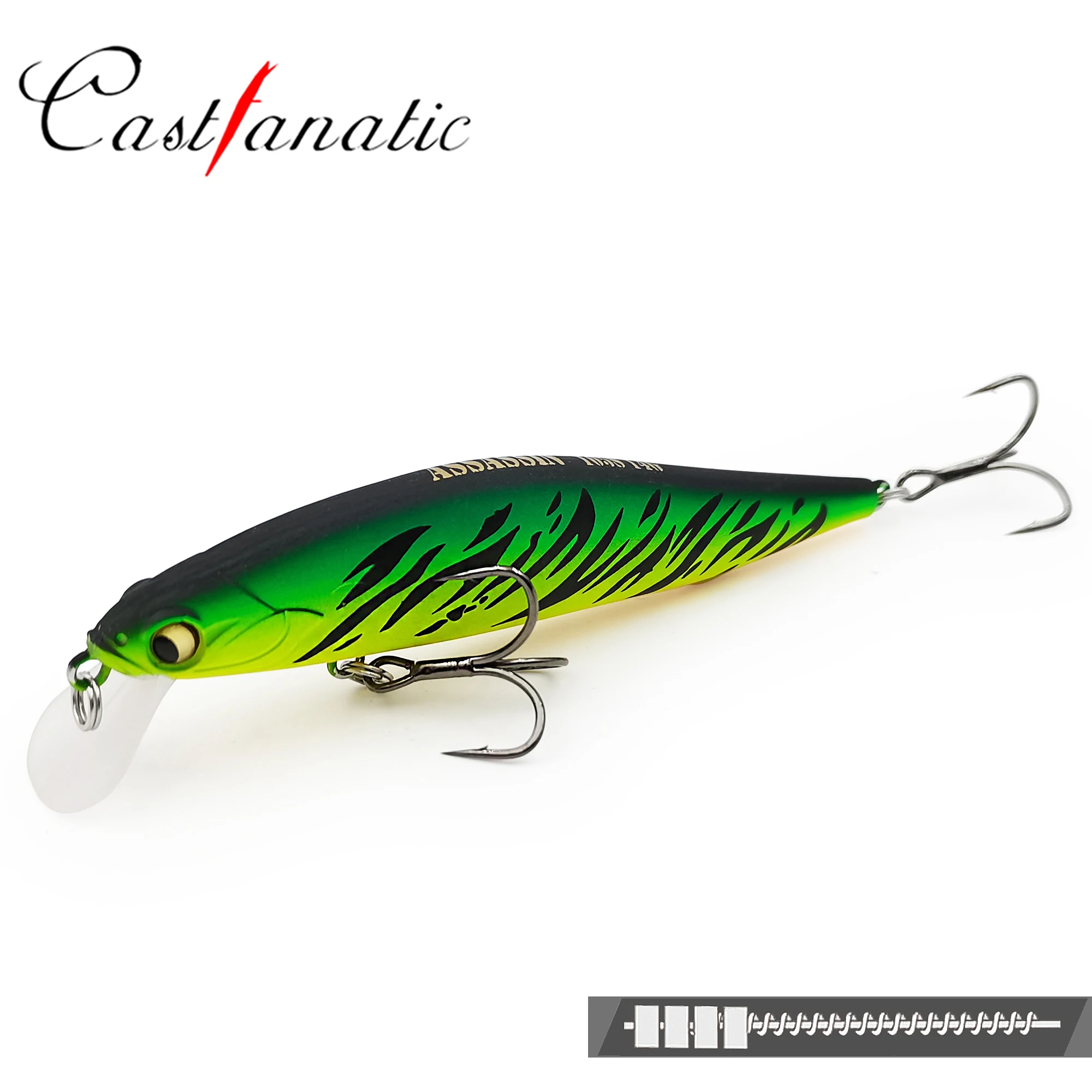 Castfanatic Brand Assassin105 AR-C Minnow Lure Wobbler 14g Jerkbait Slow Sinking Aartificial Bait For Sea Bass Pike Fishing Lure - imagen 2