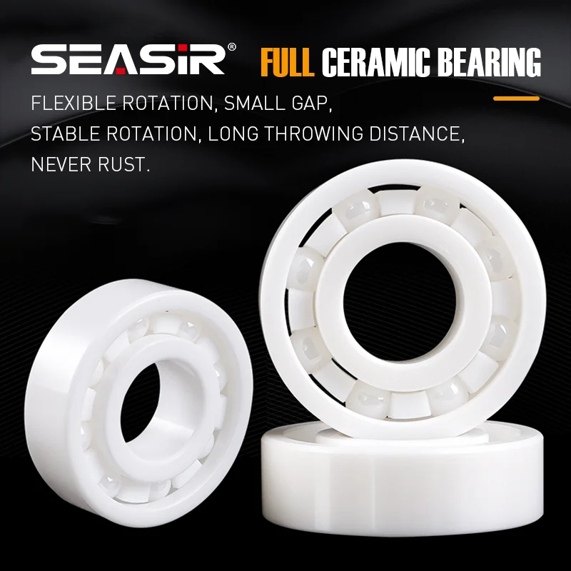 SEASIR Rodamiento de bolas de cerámica para carrete de pesca, polea de pesca de cerámica híbrida, cubierta lateral, carrete - imagen 3