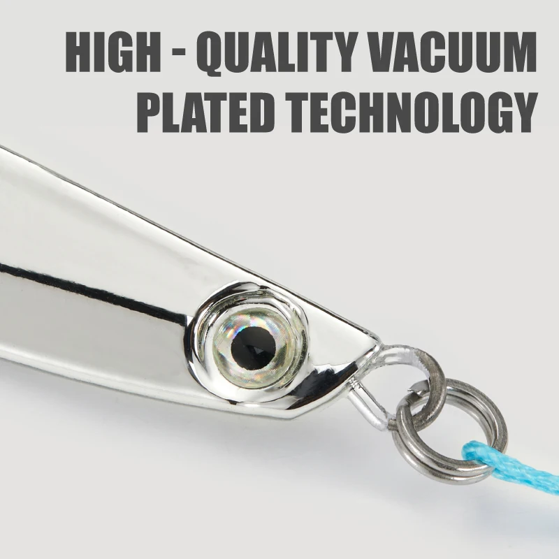 LUREHOLIC-plantilla de hoja plana chapada al vacío, 7g ~ 40g, 5 uds. Por caja, plantilla de Metal de fundición larga combinada con anzuelo MUSTAD, cebos de pesca - imagen 4