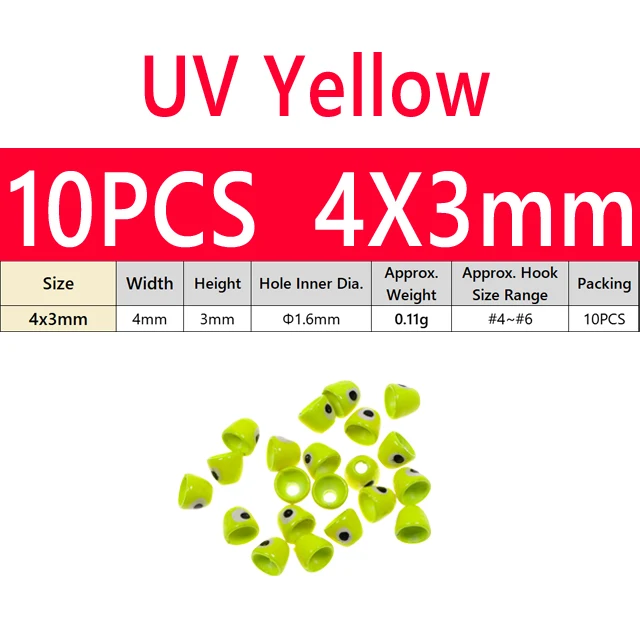 10PCS 4x3mm Yellow