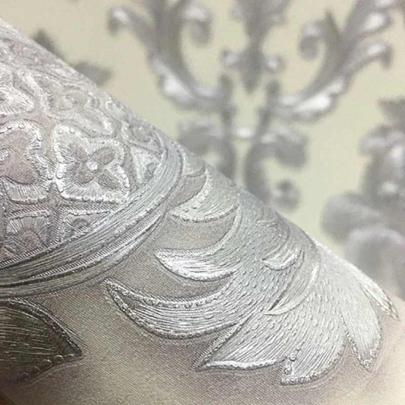 1 rollo de PVC impermeable de 53cm de ancho, papel tapiz dorado antiguo, pegatina de pared del dormitorio para sala de estar, decoración del hogar, papel tapiz europeo - imagen 4