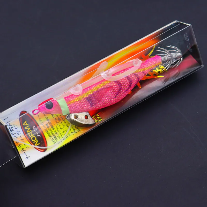 Gancho de calamar, cebo vivo, 21g, camarones de madera perfumados, tubo de soplado de camarones cargados, gancho que brilla en la oscuridad, gancho vuelto de imitación de camarones - imagen 4