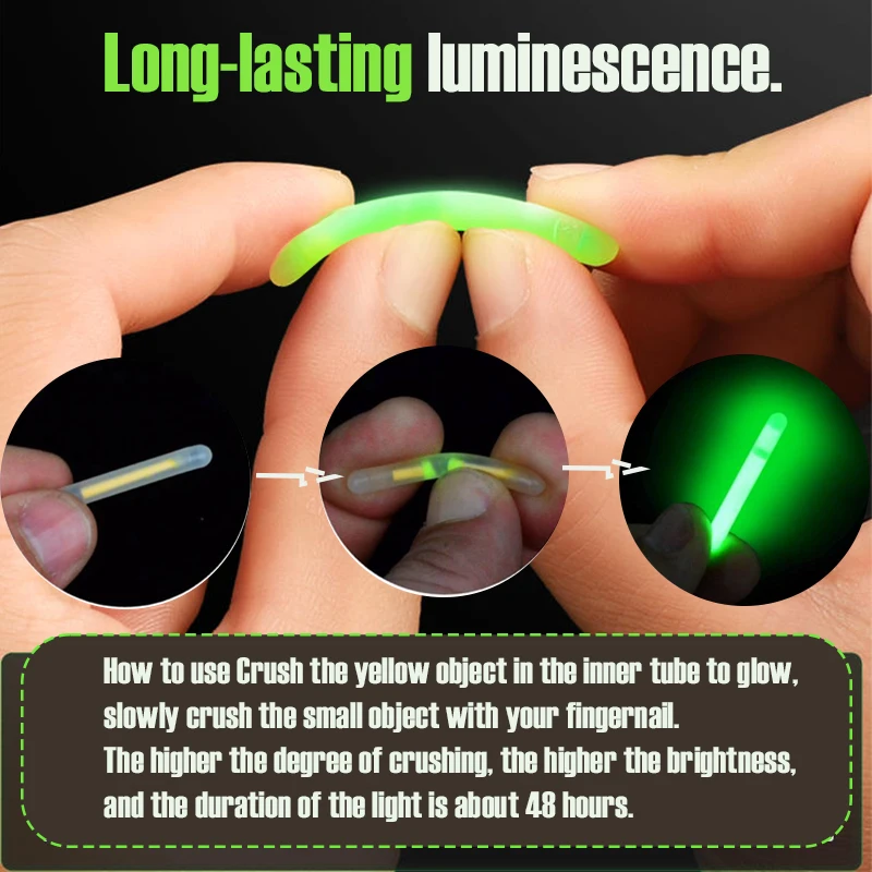 TAKBAS 50-500 Uds. Barras luminosas de pesca a granel para Bobbers Mini barra luminosa punta de varilla para cañas de pescar pequeñas barras luminosas - imagen 5