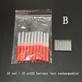 red B and battery