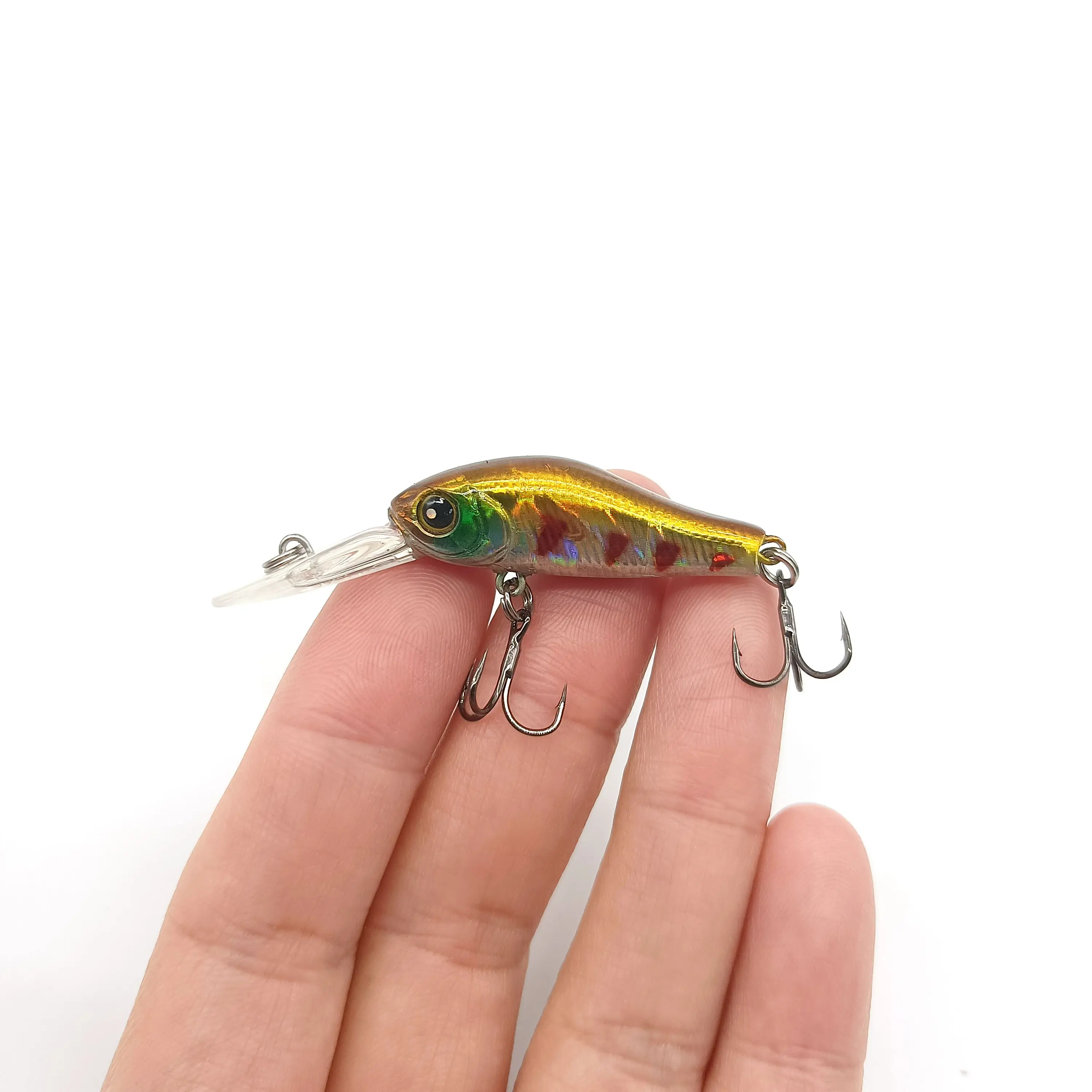 DUODUOYU-Mini señuelo de pesca de pececillos, 1 piezas, 2,4g/35mm, Wobblers para peces pequeños, Isca, Swimbait Artificial, equipo de pesca de lubina - imagen 5