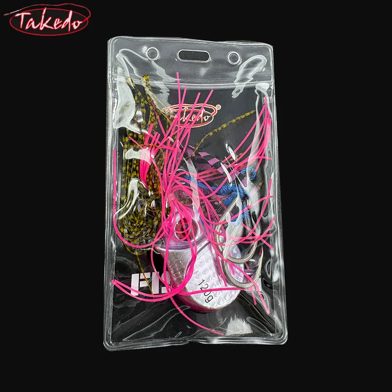 TAKEDO-señuelo de pesca de pulpo, plantilla de goma, cabeza de plantilla de Metal, señuelos de curricán, Jigbait de atún con gancho de asistencia BK *, 80G, 100G, 120G - imagen 5
