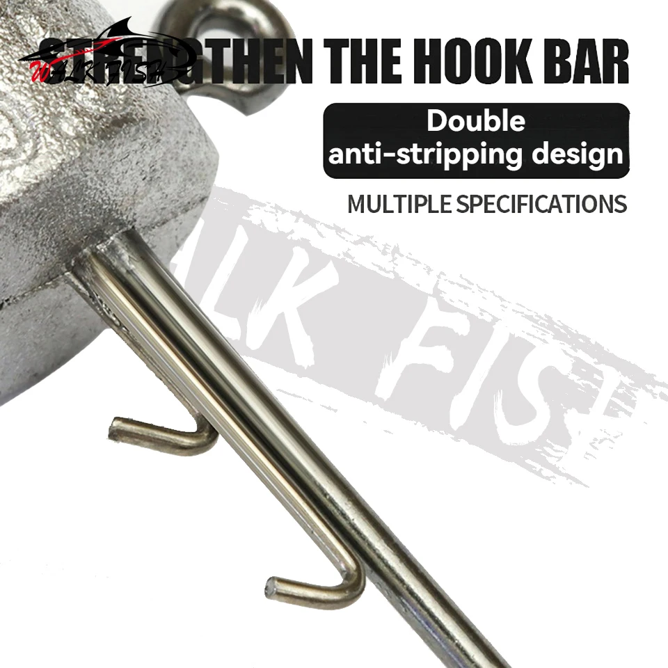 WALK FISH Ned Rig anzuelo 1,8g/2,7g/3,5g/4,2g/5g anzuelos de pesca con cabeza afilada palo gusano anzuelo de cebo suave para aparejos de pesca de lubina - imagen 3