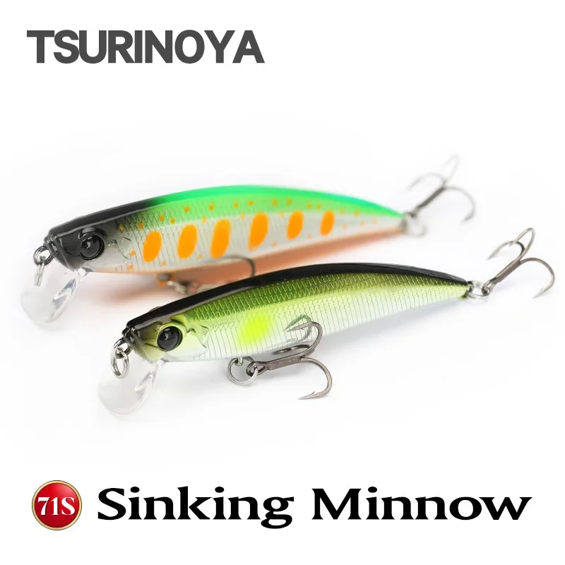 TSURINOYA INTRUDER 71S señuelo que se hunde 71mm 10g trucha grande Crankbait señuelo de pesca pececillo Artificial cebos duros Pike Bass Plug - imagen 2