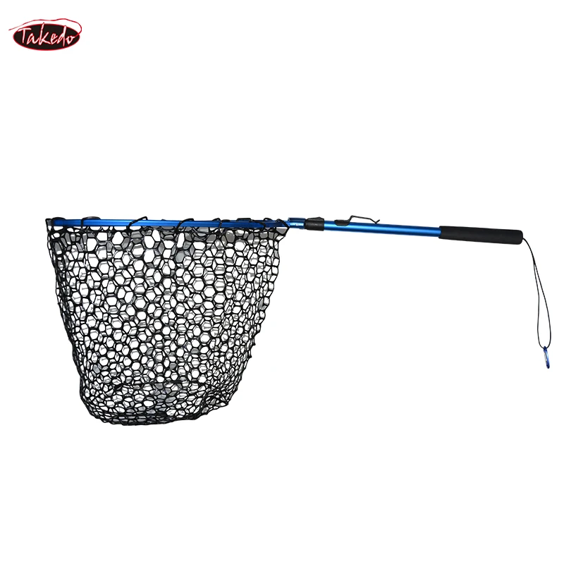 TAKEDO DS01 Red de inmersión plegable Red de aterrizaje portátil Red de pesca con mosca de goma Red de inmersión de mano ultraligera Red de pesca de carpa - imagen 4