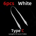 6 piezas de color blanco C