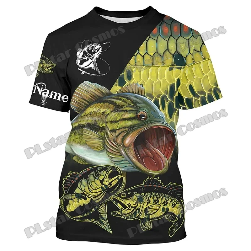Camiseta pesca Crappie Fish Reaper hombre estampado 3D personalizada - imagen 5