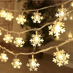Guirnalda LED copo de nieve para árbol Navidad – Hogar festivo