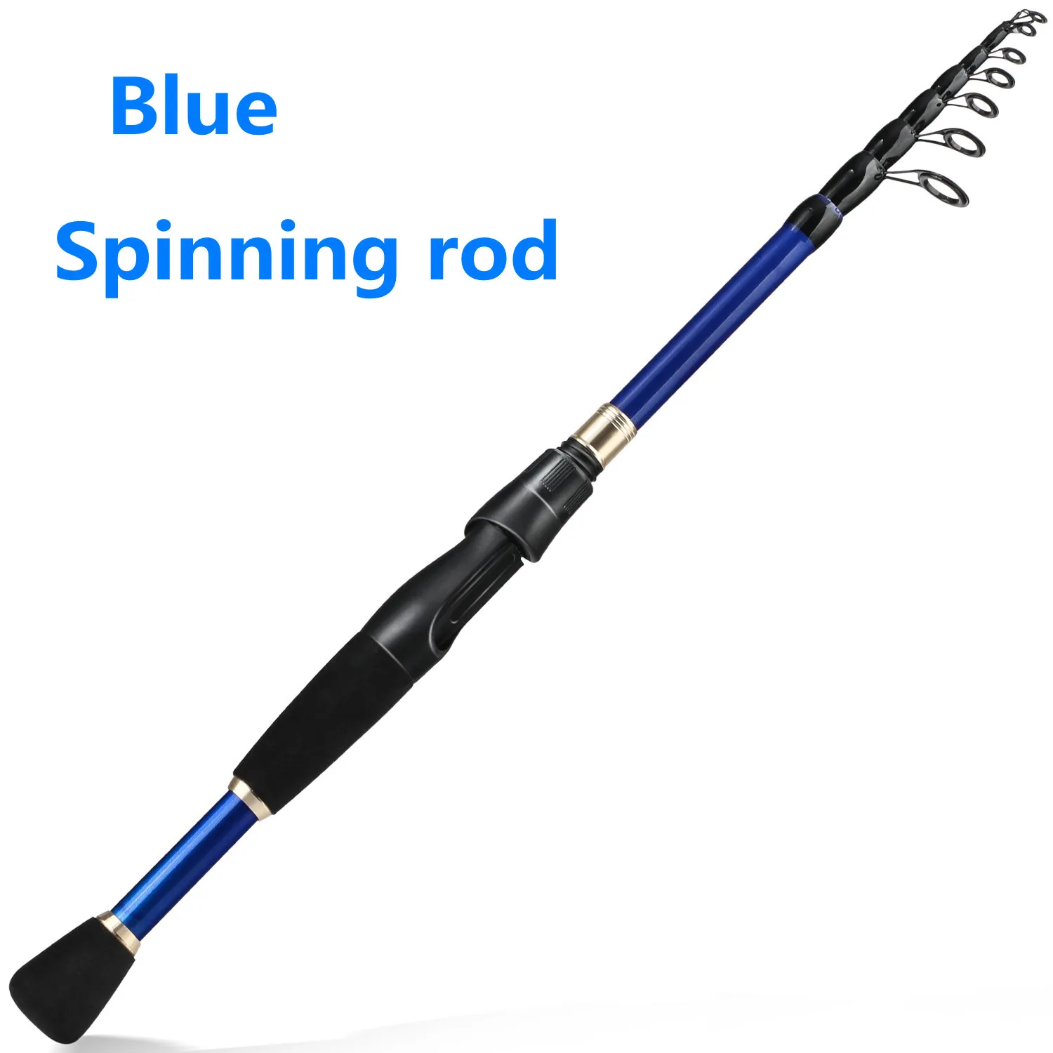 blue spinning rod