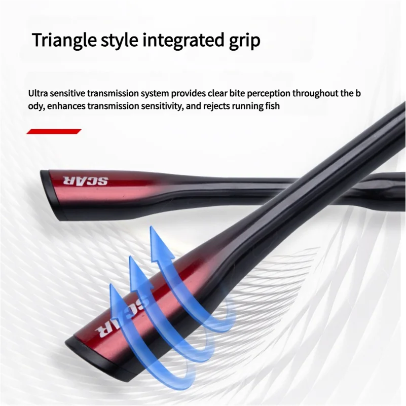 Mavllos OCKA-caña giratoria portátil de 12 libras, señuelo de 5-20g, 4 secciones, caña de pescar de carbono ligera de viaje para Lucio - imagen 5
