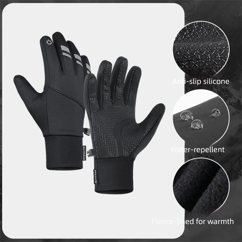 Guantes de ciclismo a prueba de viento de alta calidad, manoplas con pantalla táctil a prueba de frío, guantes cálidos antideslizantes para Otoño e Invierno - imagen 4