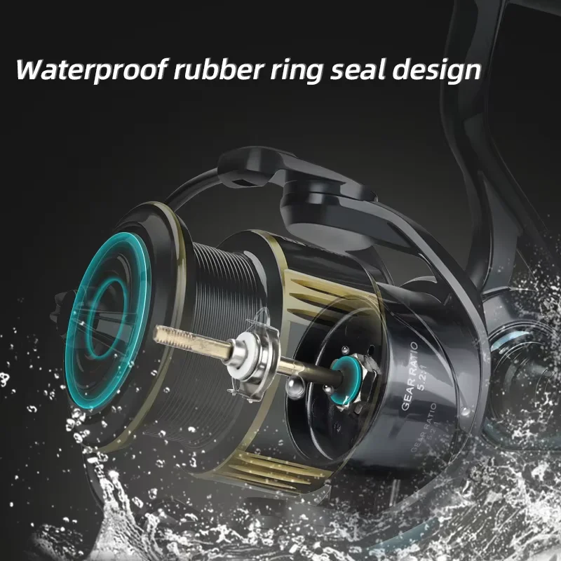 MEREDITH MINYUE carrete giratorio de fibra de carbono 9 + 1 BB rodamiento de acero inoxidable carrete de pesca impermeable para agua dulce y salada - imagen 5