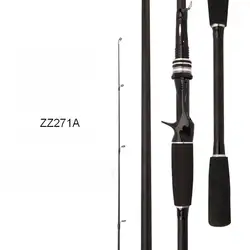Caña de pescar fibra de carbono ZZ271 – Acción media rápida entrenamiento