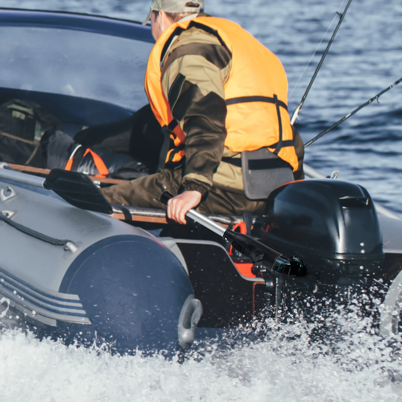 Extensión de mango para arado de barcos, accesorio adecuado para Motor fuera de borda de remolque, longitud fija de 17,5 pulgadas/44,5 Cm - imagen 2
