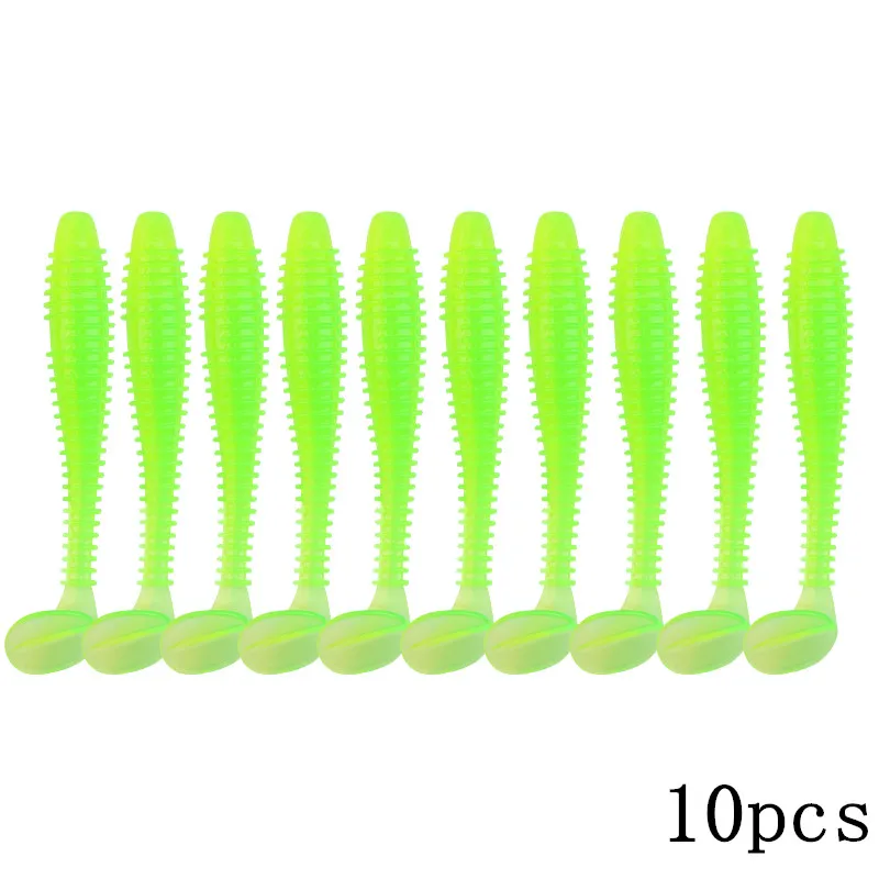 Señuelo blando de Material TPE para pesca, cebo de gusano de mar Swimbait Wobblers Streamer de silicona, accesorios artificiales, 10 piezas - imagen 4