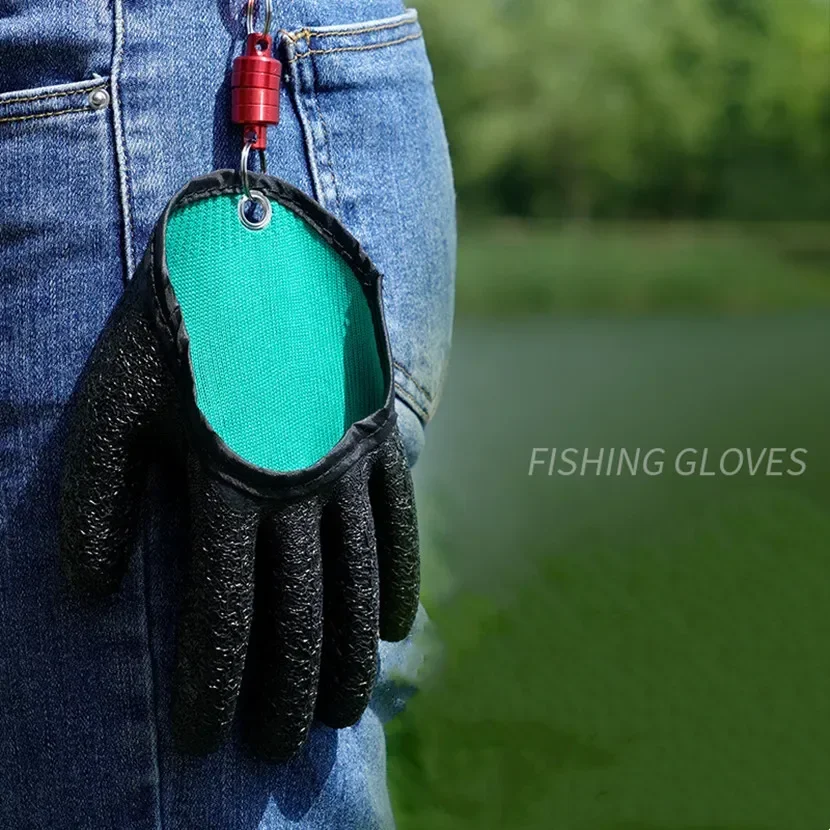 Guantes de caza de látex profesionales izquierdo o derecho, guantes de pesca antideslizantes, protección de mano, rasguños de pinchazos, pescador - imagen 4