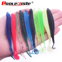 Señuelo Swimbait silicona con olor a camarón 95mm 3g lubina carpa