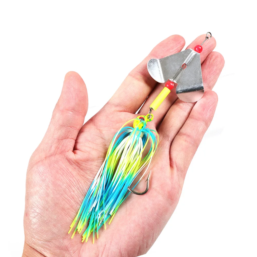 Señuelo de pesca Multicolor, cebo giratorio de Metal para lubina, trucha, salmón, Jigs de natación - imagen 5