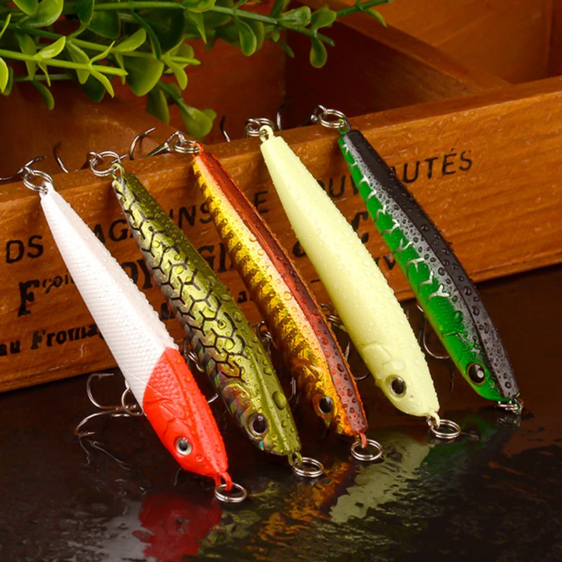 Señuelos de Pesca de 12g y 7cm, cebo de lápiz que se hunde, cebo duro Artificial, Wobblers, trucha, lubina, carpa, aparejos, cebo de pescado - imagen 5