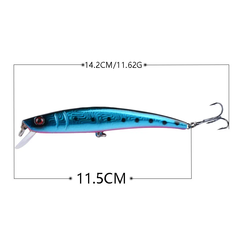 Juego de Señuelos de Pesca Jerkbait Minnow Crankbait, Kit de cebo duro, Wobbler Artificial para Lucio, Trolling, aparejos de pesca de carpa, Swimbait, 10 Uds. - imagen 5