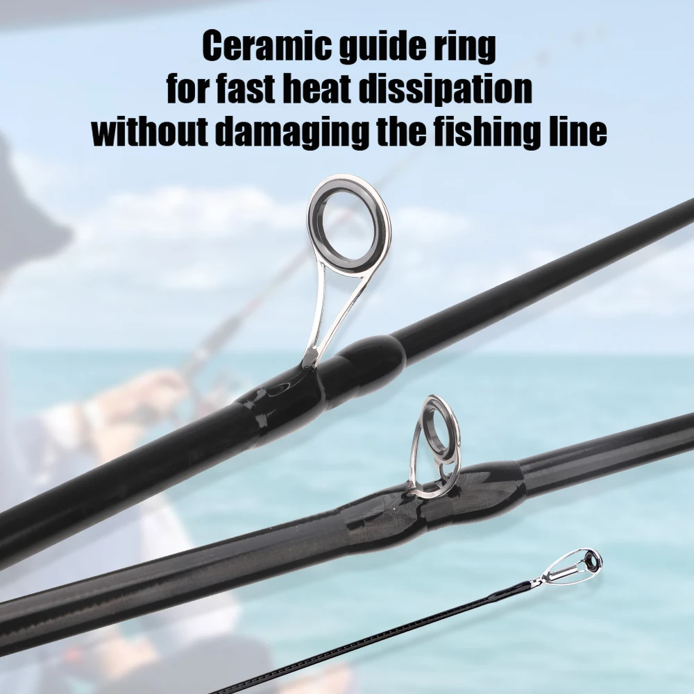 ROLLFISH SK-caña de pescar portátil de viaje, varias secciones, 4-5 secciones, caña de señuelo giratoria/fundida, mango cómodo, línea de 10-24lb - imagen 5