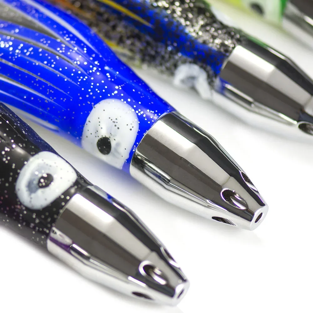 COUNTBASS-señuelo de pesca a curricán, cabeza de chorro de bala de 7,8oz con falda de calamar, atún Wahoo Marline, señuelos Kinfish, 1 ud. - imagen 5