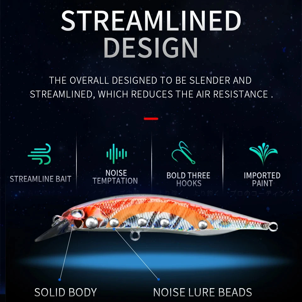 TSUYOKI Pastor 85SP Jerkbait Minnow señuelo de pesca suspensión Wobblers Peche Blackfish Isca Artificial Leurre Duo Realis Jerkbait - imagen 5