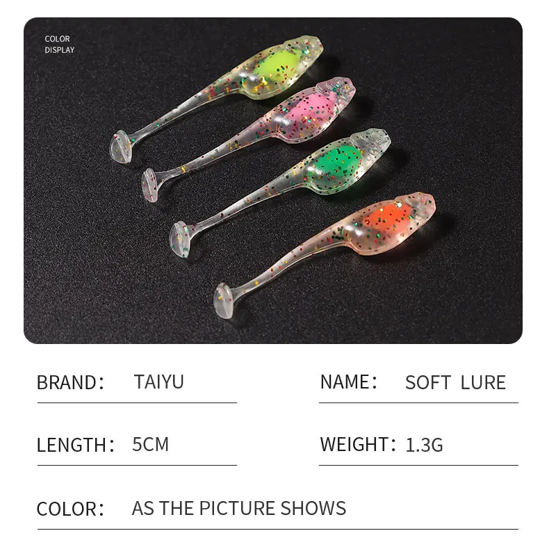 TAIYU Micro Gusano Biónico – Señuelos de Pesca Flotante TPE 5cm - imagen 3