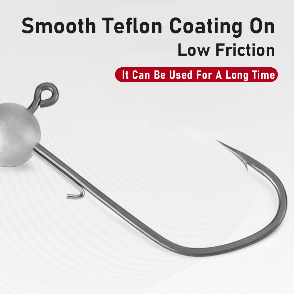 Kingdom 15 Uds anzuelo con cabeza de anzuelo 0,7g 1g 1,2g 1,7g 2,5g 3,5g señuelo tipo anzuelo cebo duro bola de gusano suave anzuelo con cabeza accesorios de pesca - imagen 4