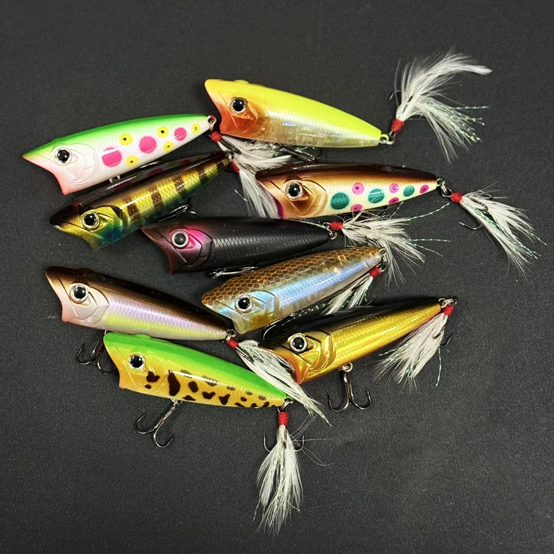 Señuelo de pesca Popper 70F RIPPLE, cebo duro Topwater de 70mm y 12,6g para Lucio, cebo flotante de superficie oscilante de fundición larga - imagen 4