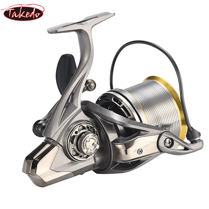 TAKEDO 8000S - 14000S carretes de pesca de carpa ST03 arrastre máximo 20KGS carrete de Metal carrete de caña de pescar giratorio carrete de pesca de agua salada - imagen 5