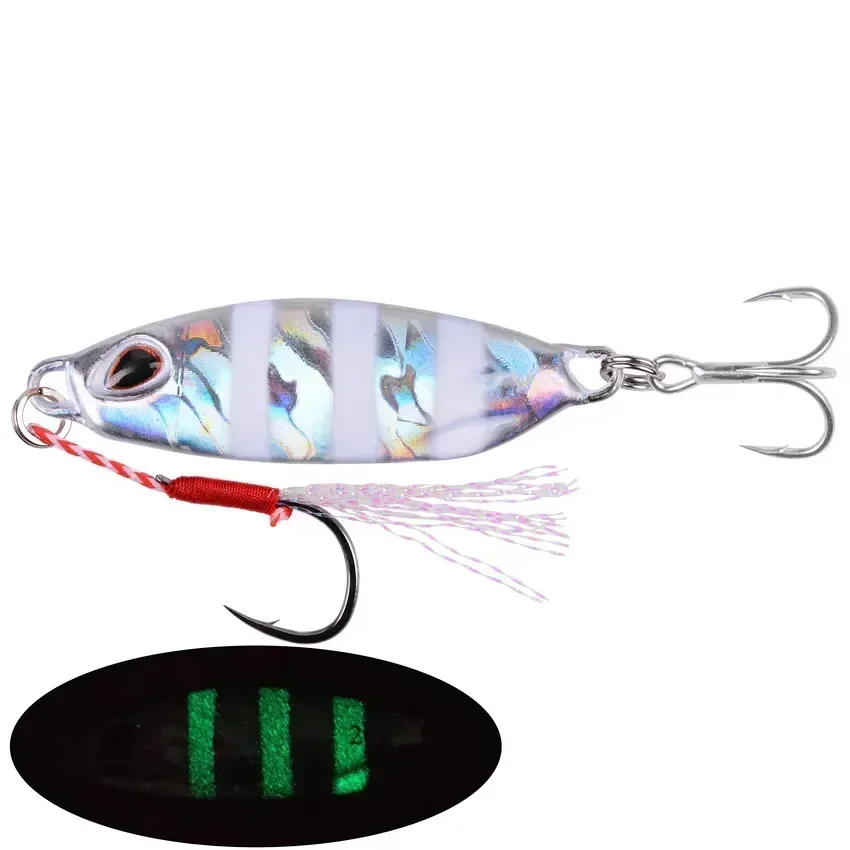 7 Uds Drager-señuelo de pesca con plantilla de Metal fundido lento, cuchara de Jigging, 40g, 50g, cebo Artificial, aparejos de pesca con plantilla de fundición a tierra - imagen 3