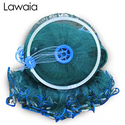 Redes de pesca de anillo de aluminio Lawaia, Red de fundición fácil de lanzar, Red Verde, colgante de Lron, lanzamiento de mano, captura, red de pesca