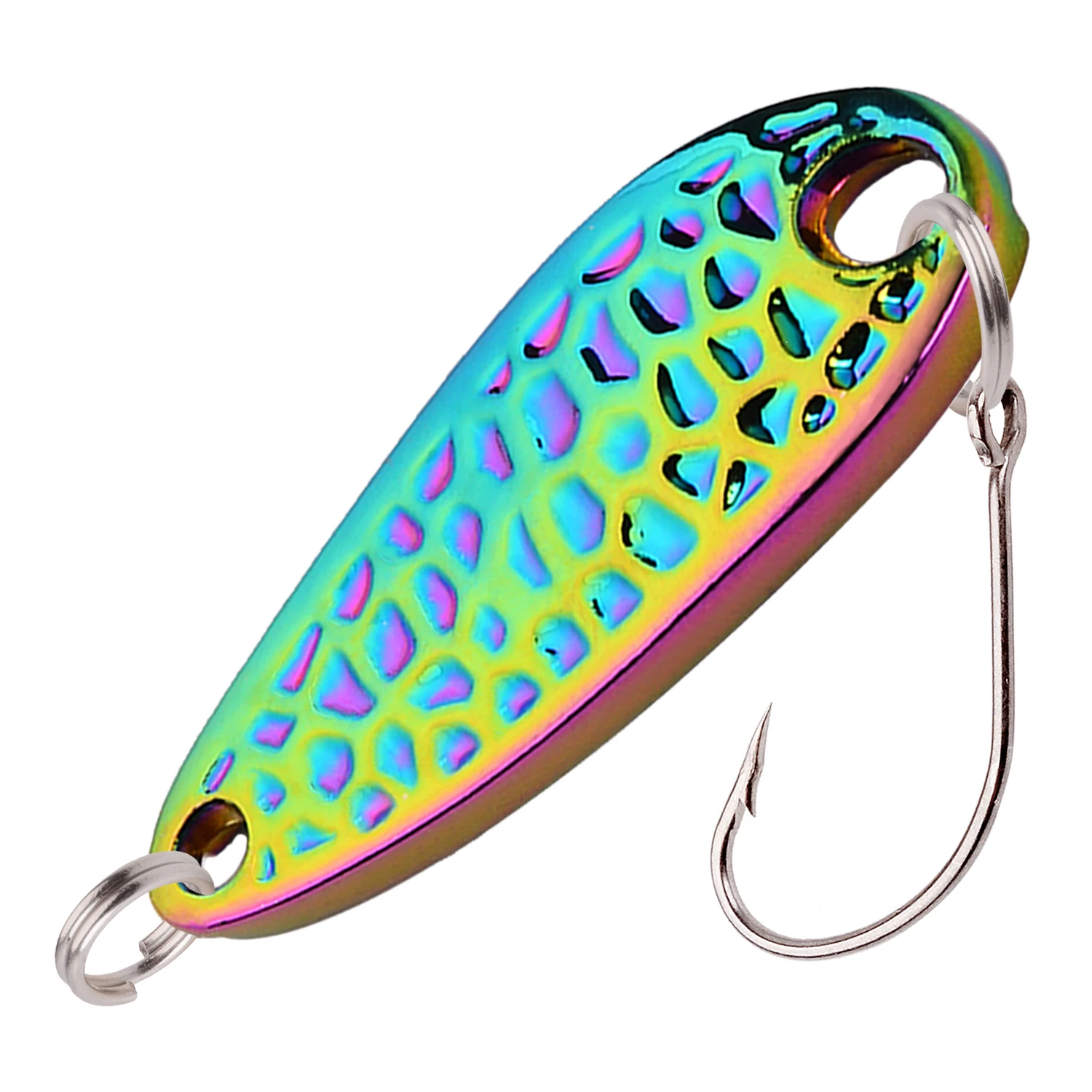 Cuchara giratoria de Metal para Pesca, cebo de Metal de 10 piezas, 2,5g-20g, con lentejuelas, Crankbait, cebos para lubina, trucha, perca, Lucio - imagen 4