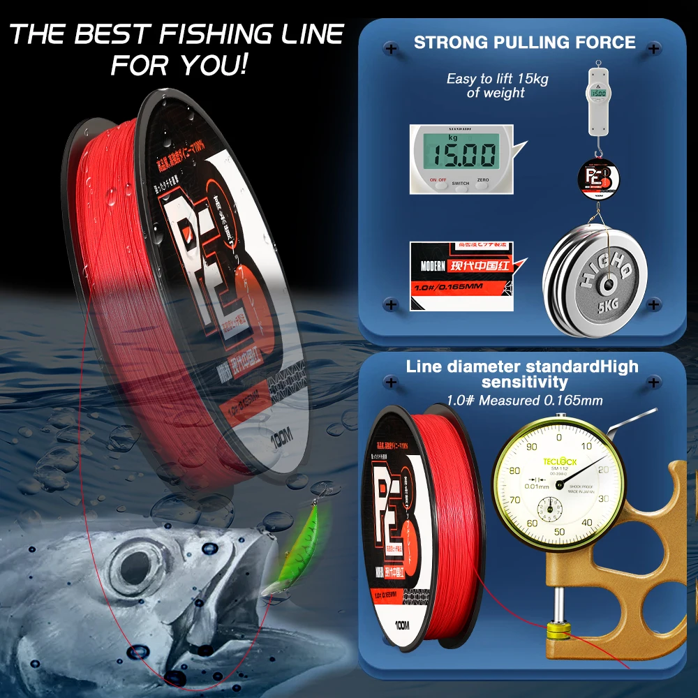 ZUKIBO 8 hilos mejor línea de pesca trenzada línea de PE súper delgada y fuerte 1000M 500M 300M 150M 100M alambre de pesca multifilamento japonés suave, estiramiento casi nulo, sensible, alta resistencia a la abrasión - imagen 4