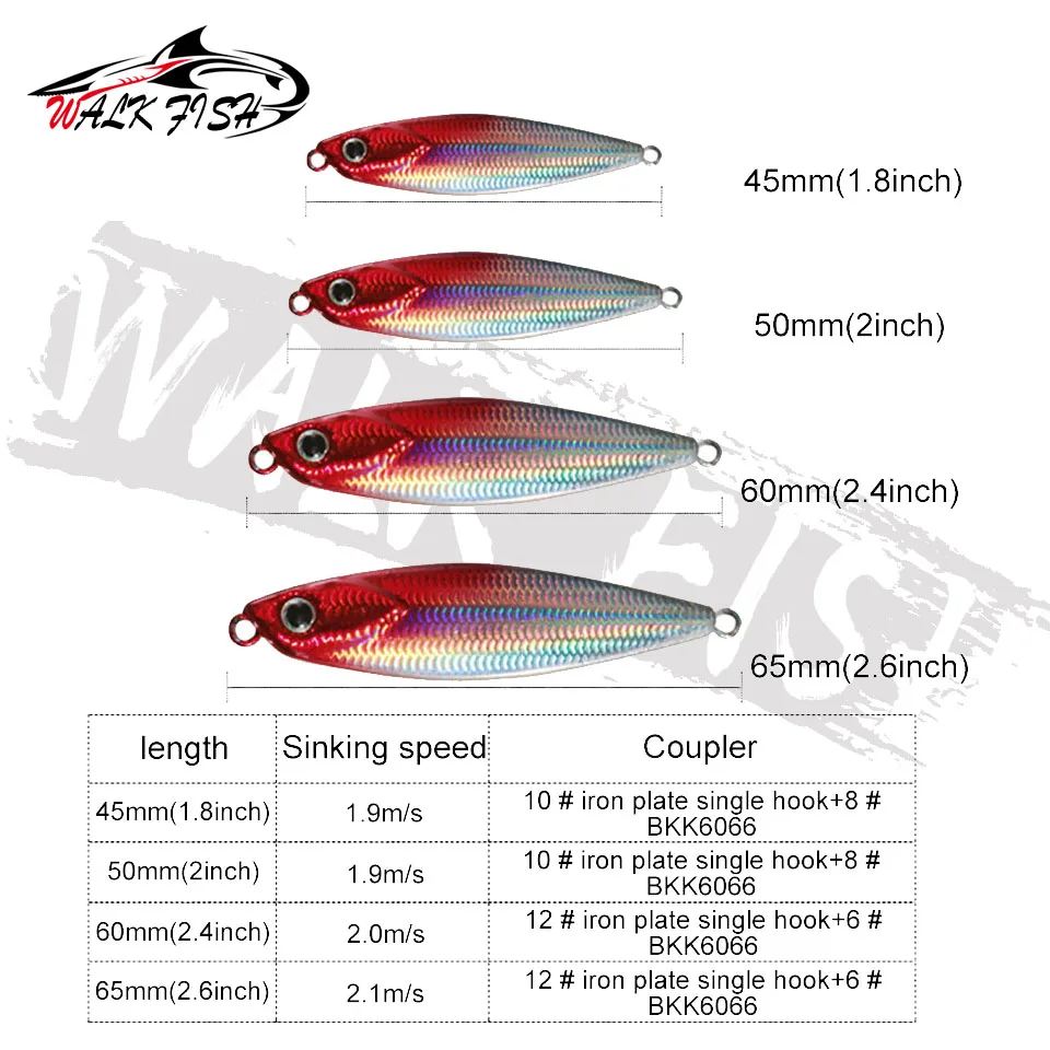 WALK FISH-señuelo de Metal fundido para pesca vertical, cebo Artificial de 7/10/15/20g, aparejo de pesca SwimBait - imagen 3